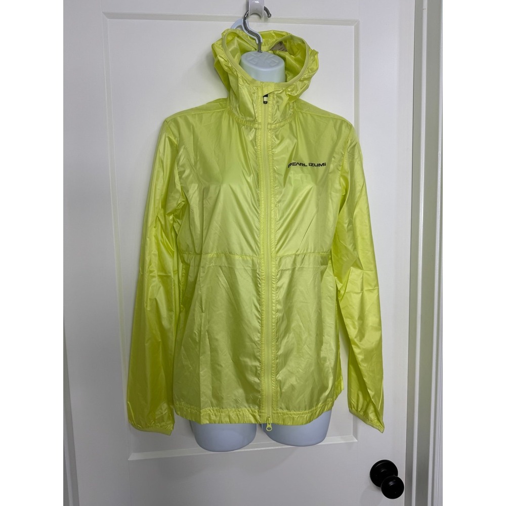 Pearl Izumi Women's Neon Yellow Lightweight Hooded Shell Jacket